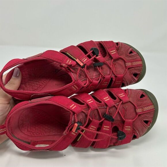 KEEN Women's Clearwater CNX Sandals Bright Pink Size 8 Lightweight Lace Up - Picture 11 of 12